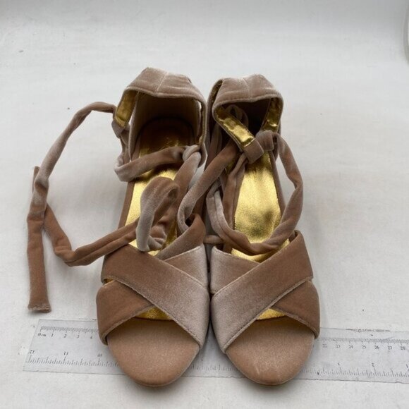 XYD Women's Cream Block Heel Sandals - Picture 3 of 7